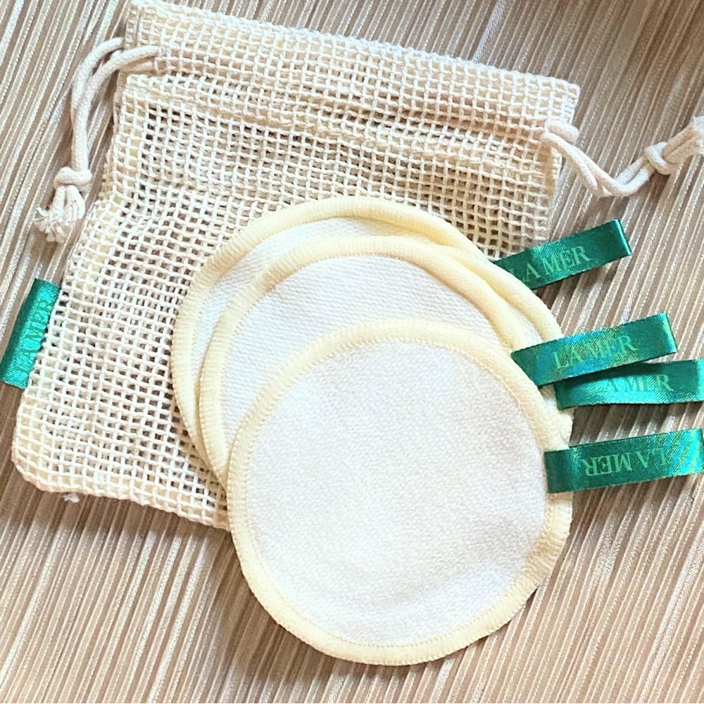 La Mer SPA Signature Facial Cleansing Pads 4pc Set w/ Mesh Bag